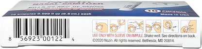 Nozin® Nasal Sanitizer® Antiseptic Popswab® Ampules 10ct Pack | Kills 99.99% of Germs | Alcohol Based 62%