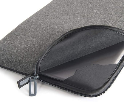 TUCANO Melange Neoprene Sleeve Comp. with MacBook Pro 16” / Laptop up to 15.6”, 4mm Thick, Anti-Slip, Anti-Scratch Grey Black