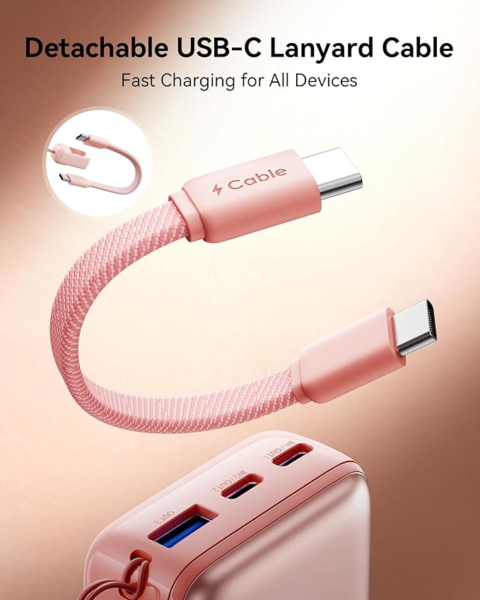 INIU Pocket Size Portable Charger, Ultra Small 10000mAh 45W PD Power Bank, Fast Charging Battery Pack, Travel Essentials Powerbank for iPhone 17 16 Pro Air, Xiaomi 17 Pro Max 16 15 14, Samsung S24 etc
