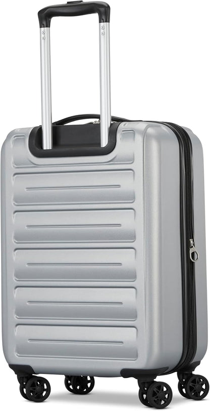 American Tourister Westridge Hardside Luggage Set with Spinner Wheels, Silver, Carry-On