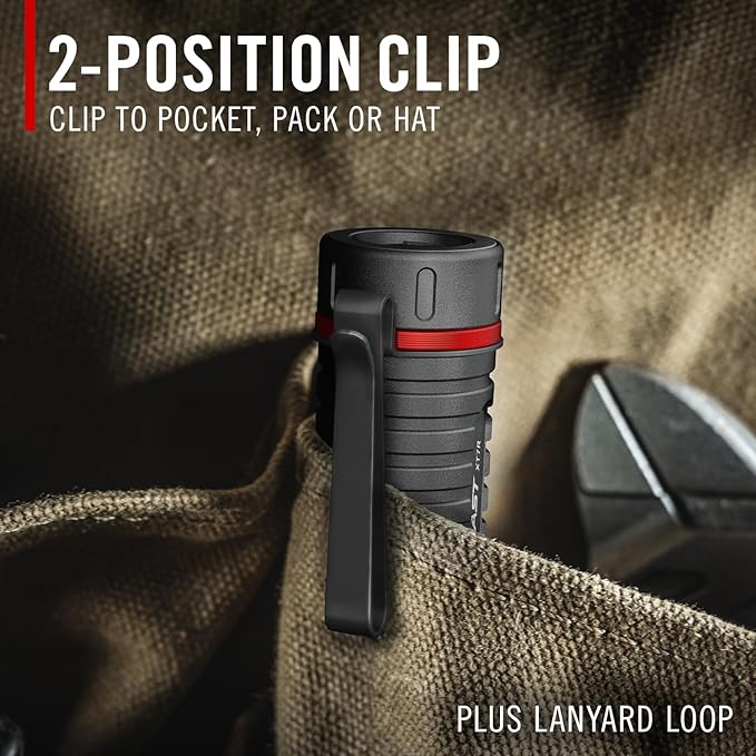 Coast XT7R 1500 Lumen Rechargeable LED Flashlight with Magnetic Mount, Slide Focus, and Pocket Clip, Green
