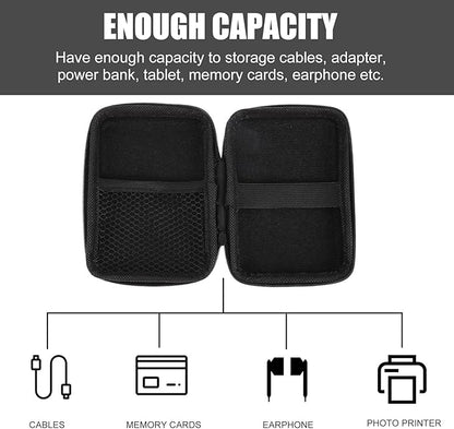 2pcs Travel Gadget Bag Compact Shockproof Electronic Accessories Organizer Pouch for Cable Charger Power Bank Earphones Storage
