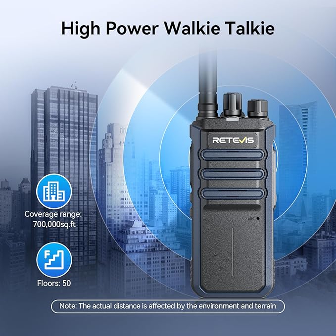 Retevis RT86A Walkie Talkies for Adults, Group Call, 2500mAh, Squelch, Handsfree High Power 2 Way Radio Long Range, Waterproof GMRS Radio for Camping Hiking Travel(2 Pack)