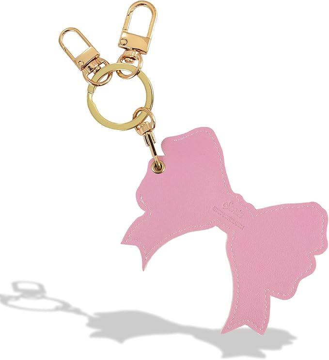 Sonix Keychain Case Compatible with Apple AirTag | Protective AirTag Cover Keychain | Pink Bow