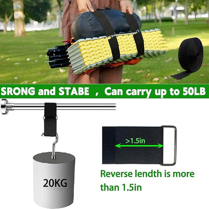 2inx32ft Hook and Loop Cable Straps with 25 Metal Buckles, Adjustable Fastening Straps, Reusable Free Cut Length Cord Straps