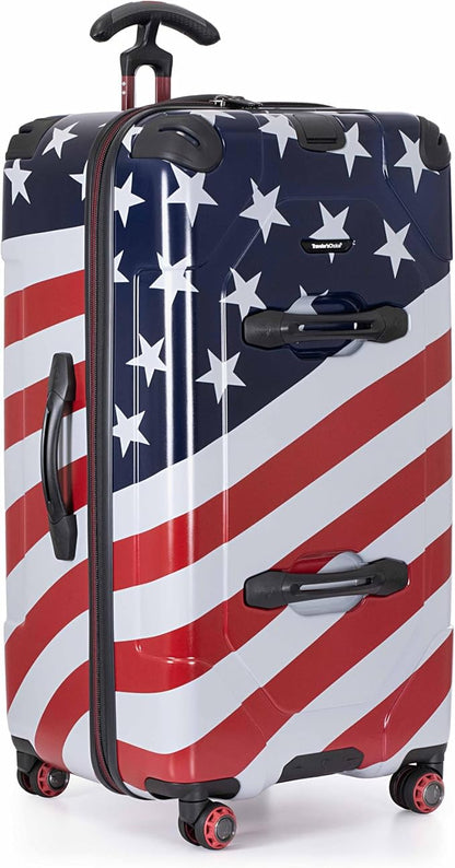 Traveler's Choice Maxporter II 30" Hardside Spinner Trunk Luggage, TSA Lock, American Flag