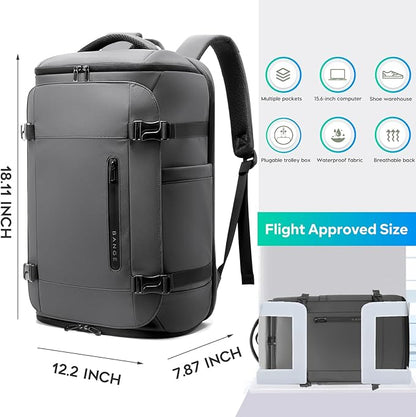 BANGE Large Luggage backpack Backpack, 40L Travel Laptop Backpack Fits 17.3 Inch Notebook, Traveling Luggage Backpack,Carry On Rucksack with Water Bottle Holder for Traveling, Hiking, Business