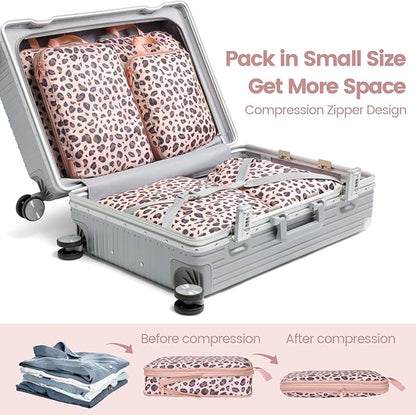 Cambond Compression Packing Cubes for Travel Women - Expandable Travel Bags Luggage Organizers Travel Essentials Compression Cubes for Travel Carry on Suitcases Organizer