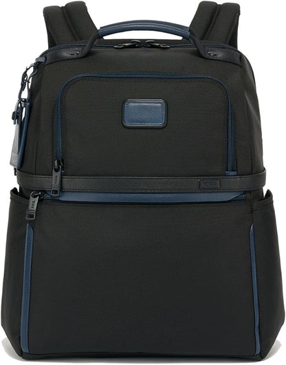 Tumi Men's Backpack, Official, Authentic ALPHA Slim Solutions Brief Pack, Black/Navy, One Size
