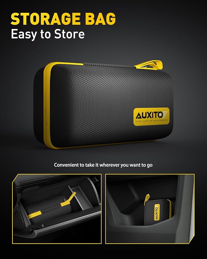 Jump Starter with Air Compressor, AUXITO 6000A Portable Car Jumper, 150PSI Digital Tire Inflator, 12V Jump Box for All Gas/8L Diesel Engine, Power Bank with Type-C Quick Charger, 400LM Emergency Light