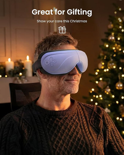 RENPHO Eyeris 2 Eye Massager with Heat, Birthday Christmas Gifts for Grandkids Mom Dad Women Men Face Massager, Heated Eye Mask for Improve Sleep