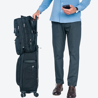 Trilogy Modular System I Modular 4-wheel spinner carry-on, with two zip-off bags! All 3 are Expandable! You get 3 bags in 1! Mix and match; take apart to fit crowded airplane spaces (Zinfandel)