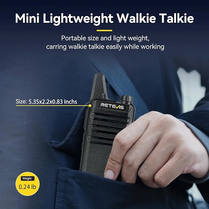 Retevis RT22 Walkie Talkies for Adults(20 Pack),Rechargeable 2 Way Radio Long Range,with 2 Pack 10 Way Gang Charger,Charging Efficiently,Hands-Free Portable Walkie Talkie for School Hotel Restaurant