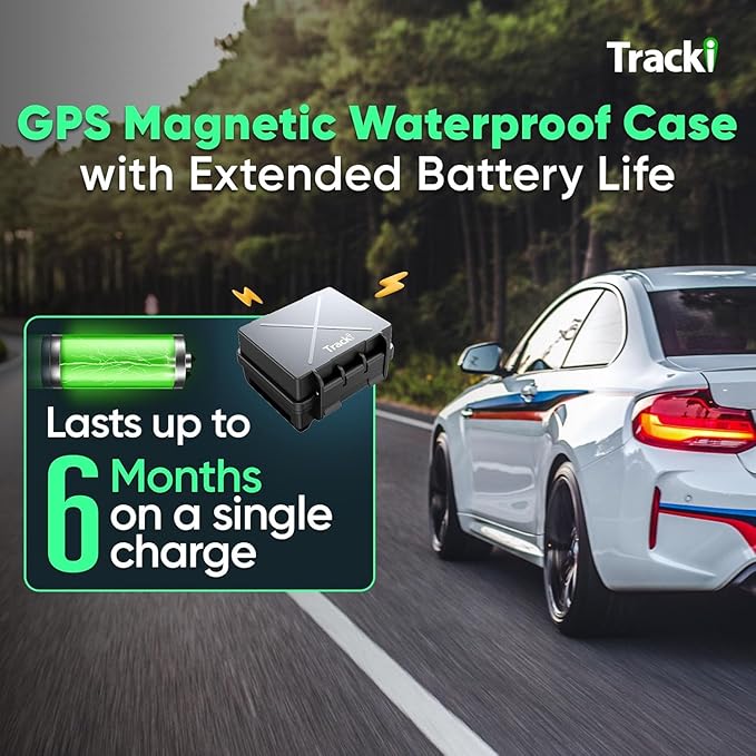 Tracki GPS Tracker with Waterproof Magnetic Mini Box and +3500mAh Battery Extender for Vehicles - 4G LTE Subscription Needed - US-Made Tech Small GPS Tracking Device for Car, US & Worldwide. (Set)