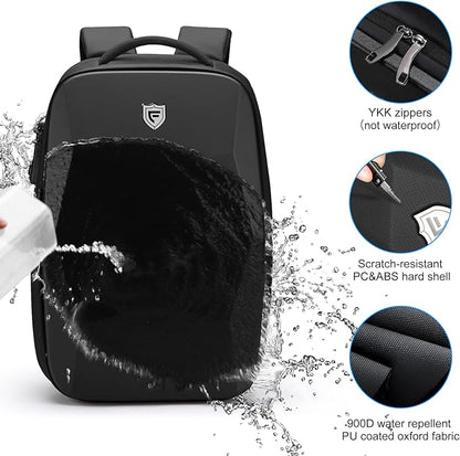 FENRUIEN Hardshell Backpack Expandable,Anti Theft Laptop Backpack for Men with USB Port,Water Resistant Computer Bag 17.3 Inch for Travel/Business