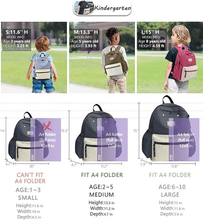Toddler Backpack for Boys 2-5: Preschool Kindergarten 13" Daycare Backpacks Fit A4 Folder