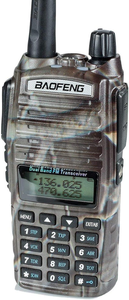 BaoFeng UV-82HP (CAMO) High Power Dual Band Radio: 136-174mhz (VHF) 400-520mhz (UHF) Amateur (Ham) Portable Two-Way