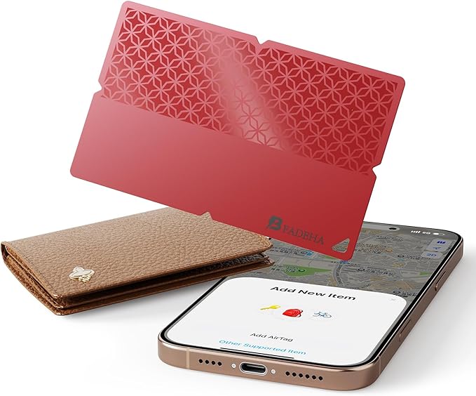 2025 [Apple MFi Certified] (iOS Only) Bluetooth Tracker Smart Card for Apple Find My iPhone Wallet GPS Tracker, 5-10 Years Staying Power, Keys Finder and Item Locator for Keys, Bags, Passport
