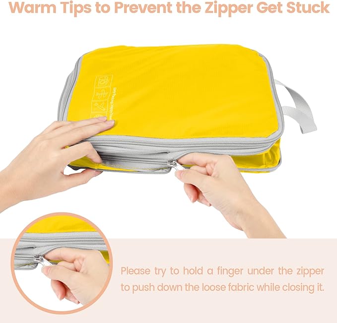 Cambond Compression Packing Cubes for Travel Women - Expandable Travel Bags Luggage Organizers Travel Essentials Compression Cubes for Travel Carry on Suitcases Organizer