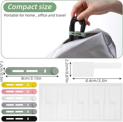 90 Pcs Nylon Cable Labels and Cord Ties Set - 30 Colorful Data Cable Organizer + 60 Identification Wire Labels, Cord Management for Home Office Travel Desk Electronics (Multicolor)