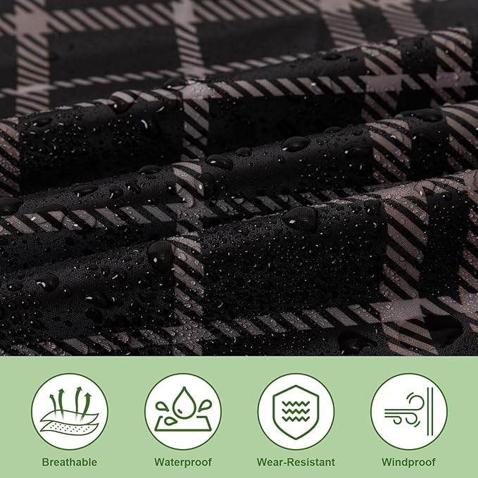 Hooded Rain Ponchos for Adult - Rain Coat and Rain Jacket with Waterproof Pocket and Zipper