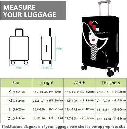 Travel Luggage Cover Suitcase Protector Fits 18-32 Inch Wheel Covers PatternedTravel Related Items Flower Luggage Protector Elastic L