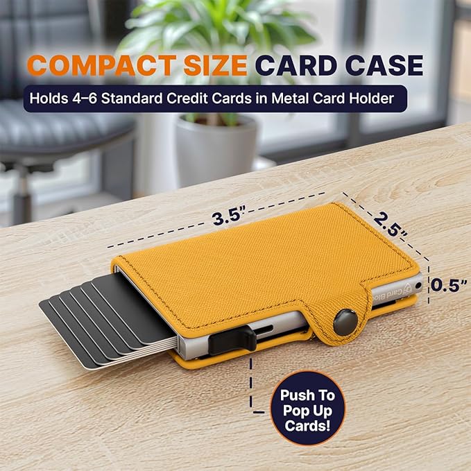 Conceal Plus Small RFID Wallet for Women, Slim Compact RFID Blocking Credit Card Holder Womens Wallet, Smart Pop Up Minimalist Card Case, Holds 4-6 Standard Cards Plus Cash & ID, Compact Travel Wallet