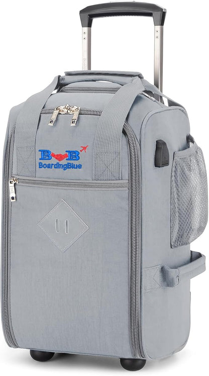 Boardingblue 17x10x9 Inches United Airlines Rolling Personal Item Under Seat Duffle Bag Luggage Suitable For Major Airlines Including Spirit and Frontier.