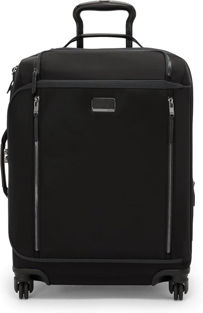 TUMI - Voyageur Leger 4 Wheeled Luggage - Women's Lightweight and Spacious, Sleek Silhouette, Durable Premium Suitcase - 21.8" Continental Expandable Carry-On, Black with Gunmetal Hardware