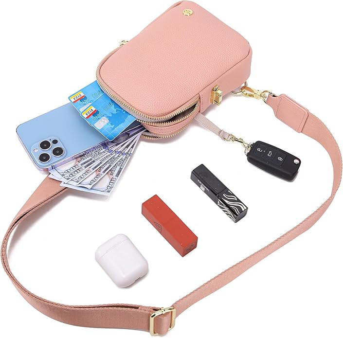 INICAT Small Anti Theft Crossbody Bags for Women, Vegan Leather Sling Cross Body Purse Travel Essentials Teen Girl Gifts