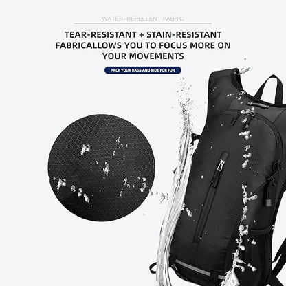 25L Ultralight Lightweight Waterproof HikingBackpack Foldable Travel Camping Hiking Outdoor Sports Backpack Daypack with reflective strips(black)