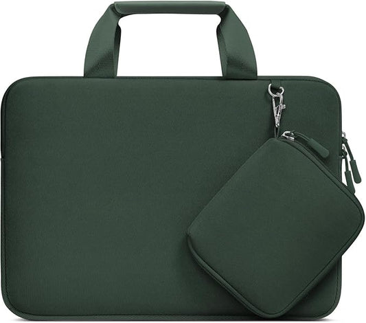 MOSISO Laptop Case 16 inch, 15-15.6 inch Laptop Sleeve Bag Compatible with MacBook Pro 16, HP, Acer, Dell, Lenovo, ASUS, Neoprene Carrying Computer Bag with Handle&Detachable Small Case, Emerald Green