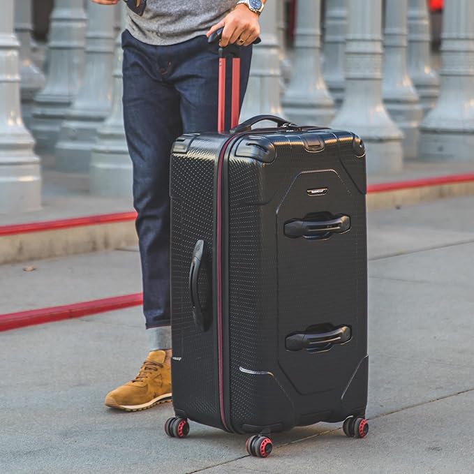 Traveler's Choice Maxporter II 30" Hardside Spinner Trunk Luggage, TSA Lock, American Flag
