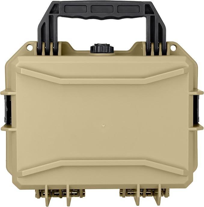 Eylar 11.8" Intact Series Compact Hard Camera Case, Lightweight and Durable Stacker Design with Foam (Tan)
