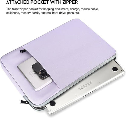 Laptop Sleeve Case for MacBook Air 13 inch M2 M3 M4 A3240 A3113 2025-2023, Compatible with MacBook Pro 14 inch M5 M4 M3 M2 M1 Pro Max A3112 A3185 A3401 A2779 A2442 A2918 Water Resistant Bag-Purple