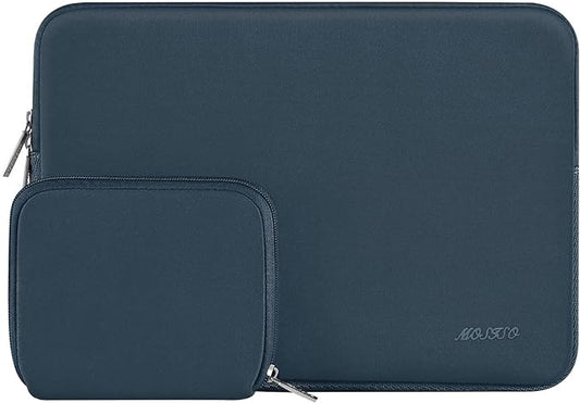 MOSISO Laptop Case 13.3 inch, 13-13.3 inch Laptop Sleeve Bag Compatible with MacBook Air/Pro 13/Pro 14 M5 M4 M3 M2 M1, HP Dell ASUS Lenovo, Neoprene Computer Sleeve Bag with Small Case, Haze Blue