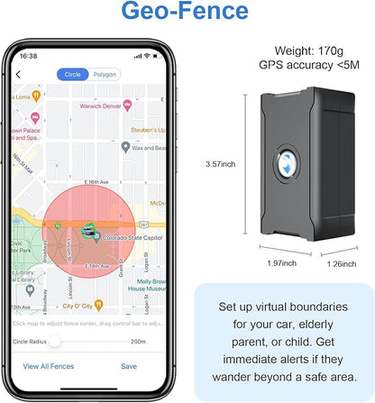 GPS Tracker for Vehicles&Car&Kids 4G LTE Tracking Device Geo-Fencing Alerts Real-Time GPS Magnetic Hidden Tracker iOS & Android Subscription Needed