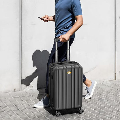 MGB Carry On Luggage 22x14x9 Airline Approved, Hardside Carry-on Luggage with Spinner Wheels & TSA Lock, Scratch-Resistant PC Lightweight Suitcase for Travel with Adjustable Telescopic Handle