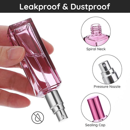 Segbeauty Atomizer Sprayer for Perfume, 5pcs 20ml Empty Cologne Travel Bottle Refillable, Glass Perfume Bottles Sprayer Pocket Sample Spray Bottle for Fragrance Cosmetic Toiletries Liquid Mixture