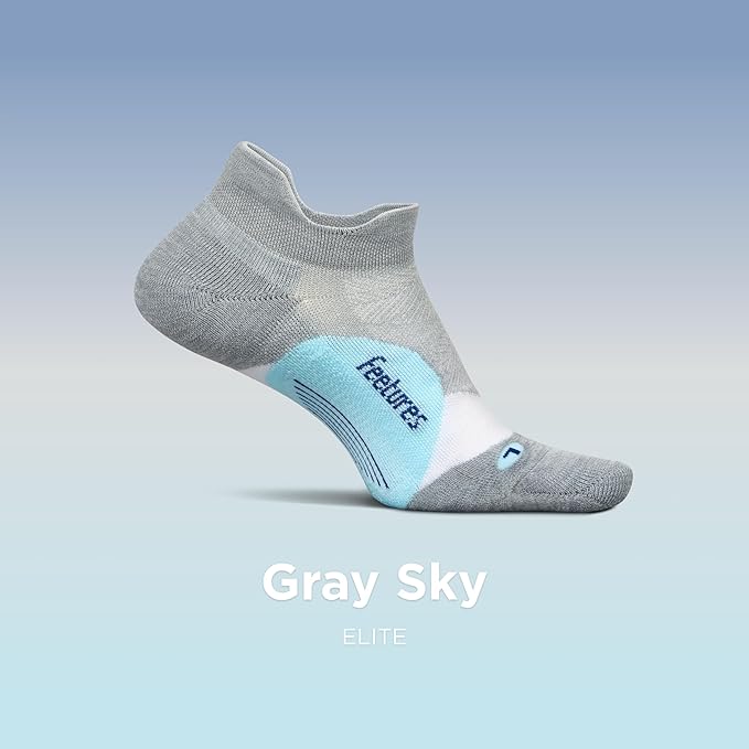 Feetures Elite Light Cushion No Show Tab Athletic Ankle Socks - Sport Sock with Targeted Compression