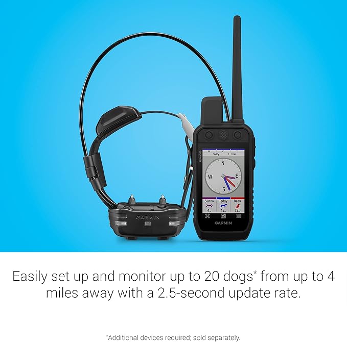 Garmin Alpha 200 Handheld and TT15 Mini Dog Device, Accessible and Fast Tracking and Training for Your Dogs, Sunlight-readable 3.5" Capacitive Touchscreen