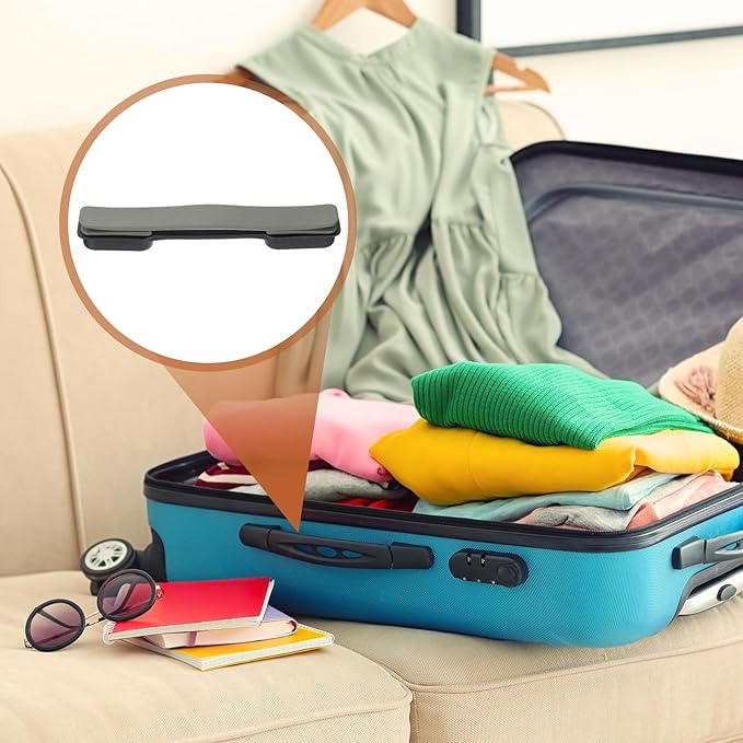 uxcell 2 Pcs Luggage Handle Replacement 8.5 Inch Suitcase Handle Carry Strap Plastic Pull Handle Grip Luggage Replacement Parts with Screws for Suitcase Box Luggage Case, Titanium Silver