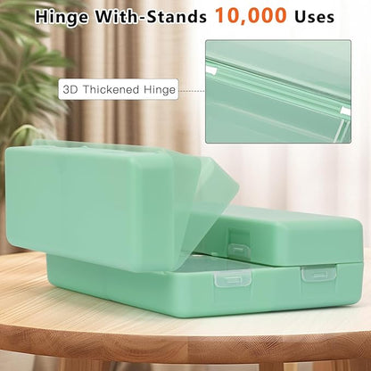 FYY 2 Pcs Daily Pill Organizer, 7 Compartments Portable Pill Case Travel Pill Organizer,[Folding Design] Pill Box for Purse Pocket to Hold Vitamins,Cod Liver Oil,Supplements and Medication-Green