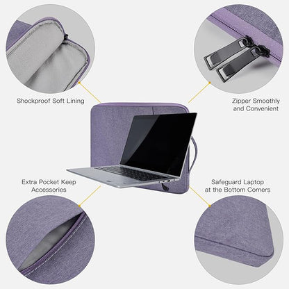 14 Inch Laptop Sleeve Case for HP Chromebook/Stream/Pavilion Plus 14, Lenovo IdeaPad, ASUS Vivobook Go, Dell Latitude Computer Bag, Ultra Violet