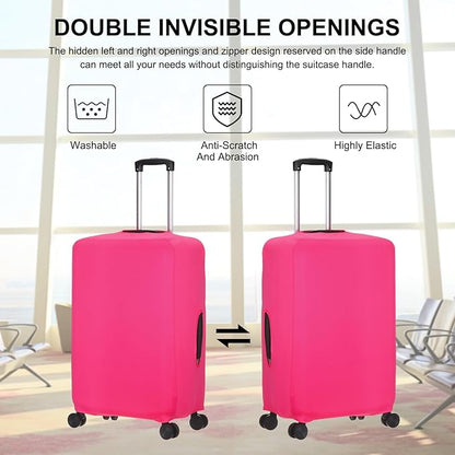 uxcell Travel Luggage Cover, Washable Suitcase Covers for Luggage Anti-scratch Suitcase Protector Elastic Baggage Protective, Fits 22-25 Inch Suit Case, Pink