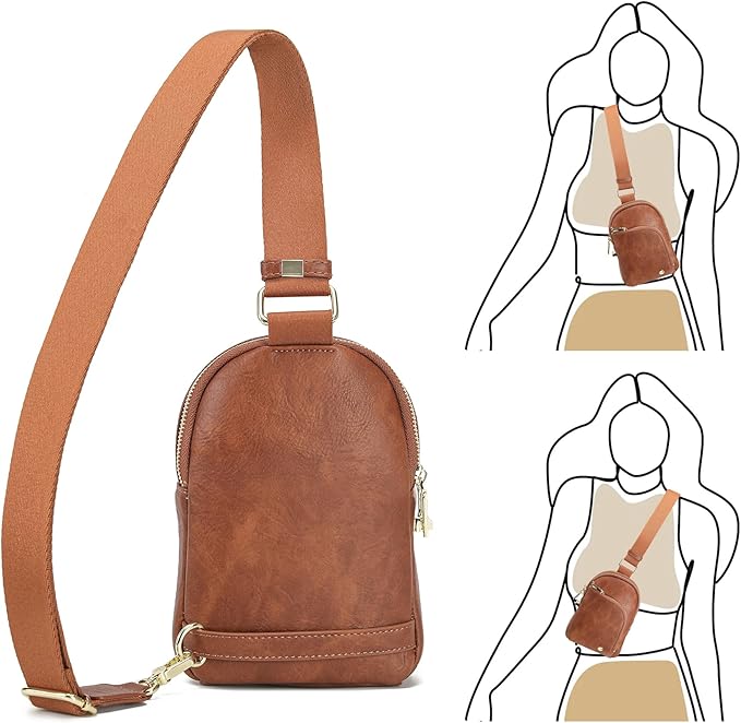 INICAT RFID Blocking Sling Bag,Anti Theft Crossbody Bags for Women,Travel Gifts Cross Body Purses Vegan Leather