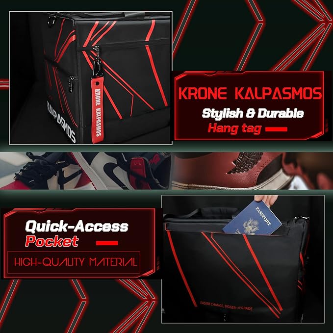 Sneaker Bag, Sport Duffel Bag for Men Women, Gym Bag, Gear Bag, Krone Kalpasmos Versatile Travel Duffel Bag with 3 Removable Dividers, Designer Collection