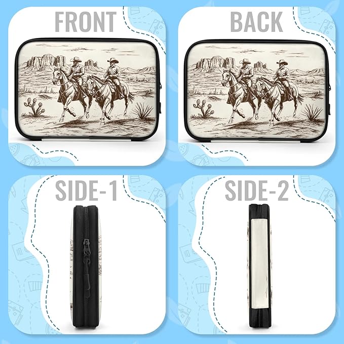 Cable Organizer Desert Cactus Cowboys Electronics Travel Organizer Case Tech Accessories Pouch Waterproof Cord Storage Bag for Power Bank Charger Phone Earphone
