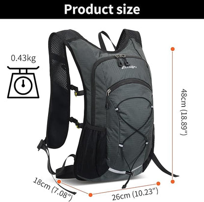 DOJUNS Hiking Backpack Lightweight Travel Backpack 20L Waterproof Hiking Daypacks Camping Backpack for Men Women (gray)