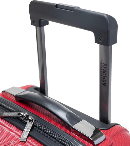 Kenneth Cole REACTION Out of Bounds Lightweight Hardshell 4-Wheel Spinner Luggage, Scarlet Red, 28-Inch Checked
